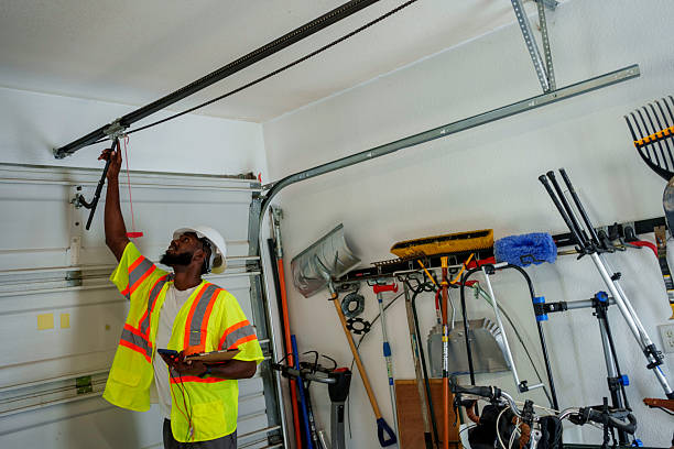 Professional Garage Door Roller Replacement technician working in Hampton, MD